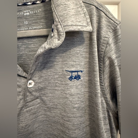 Bald Head Blues Boys Grey Golf Polo size 10 - Picture 4 of 8